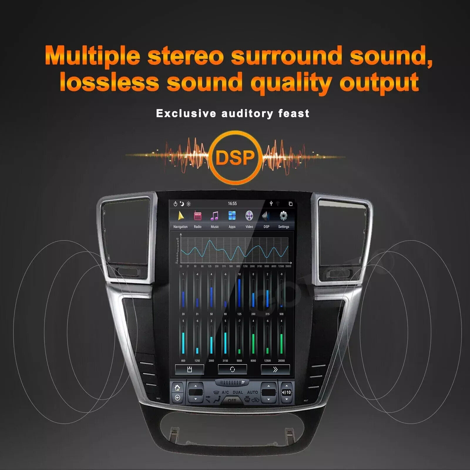 12.1″ Car Stereo Radio Android Navigation 64G For Benz ML GL W166 X166 2012-2015