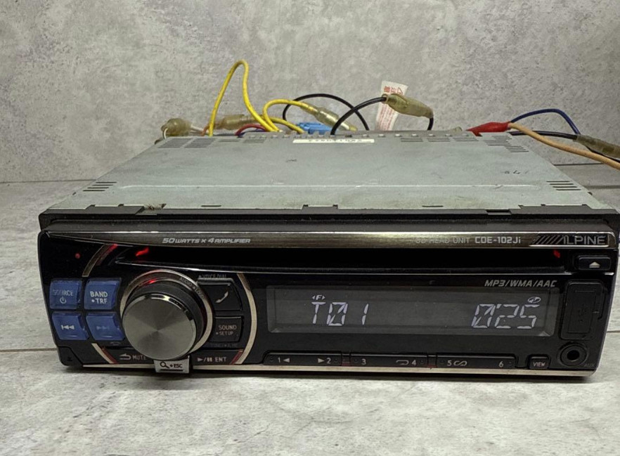 ALPINE CDE-102Ji CD HEAD UNIT MP3/WMA/AAC USB AM FM 1DIN 50W x4ch DC12V