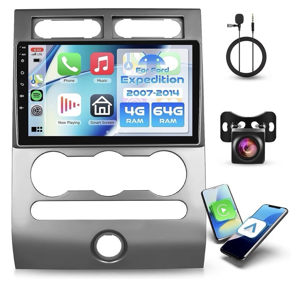 Android Car Radio for Ford 07-11/Explorer 06-10/Expedition 07-12 WiFi CarPlay