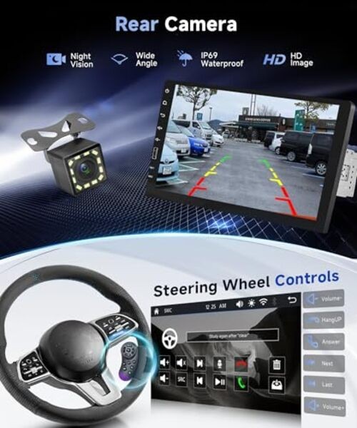 Single Din Car Stereo Support Wireless Carplay Android Auto You-Tube, 9 9 Inch