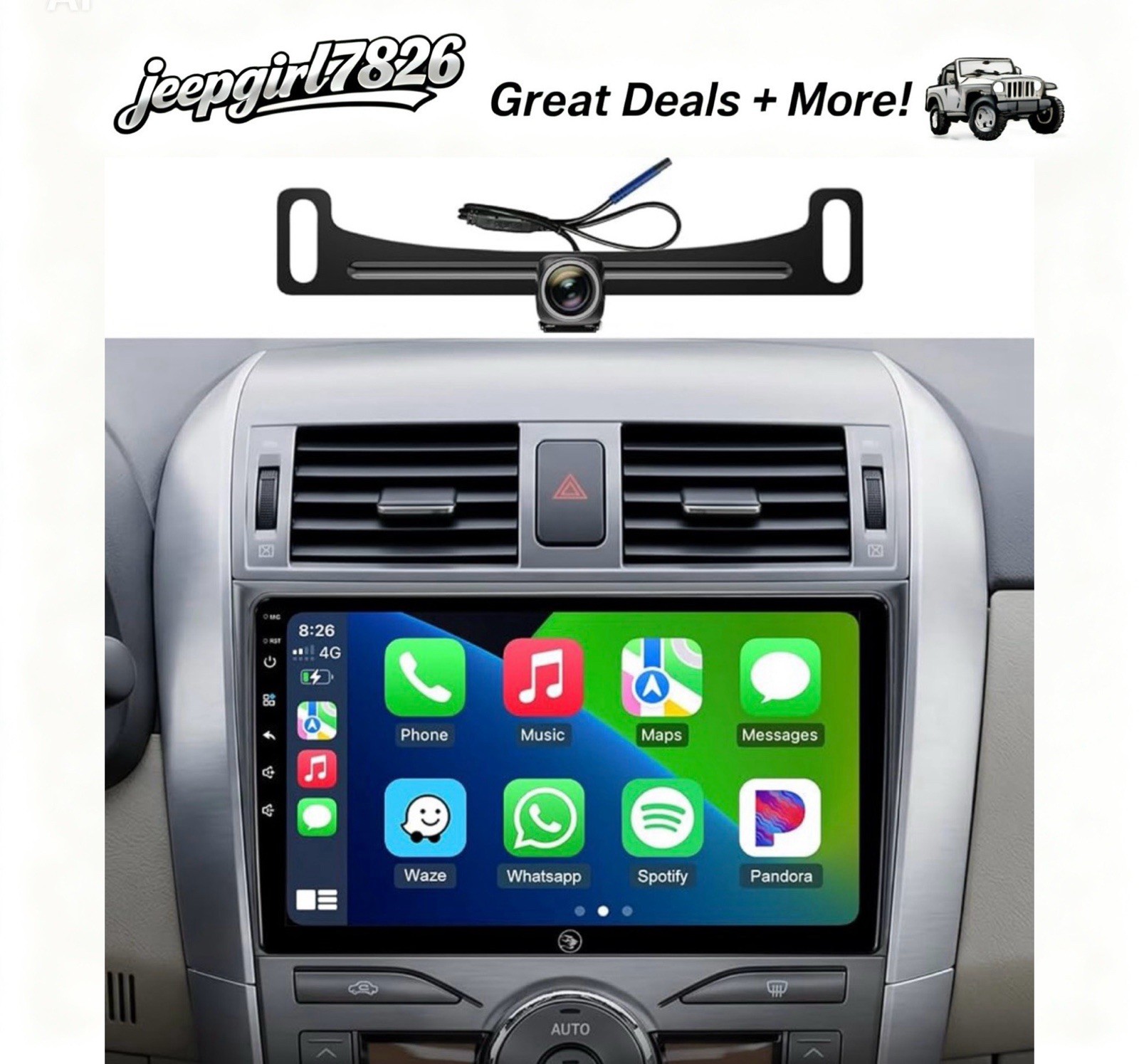 Car Stereo Radio 2008-2013 Toyota Corolla 9” Touchscreen Linux CarPlay BT