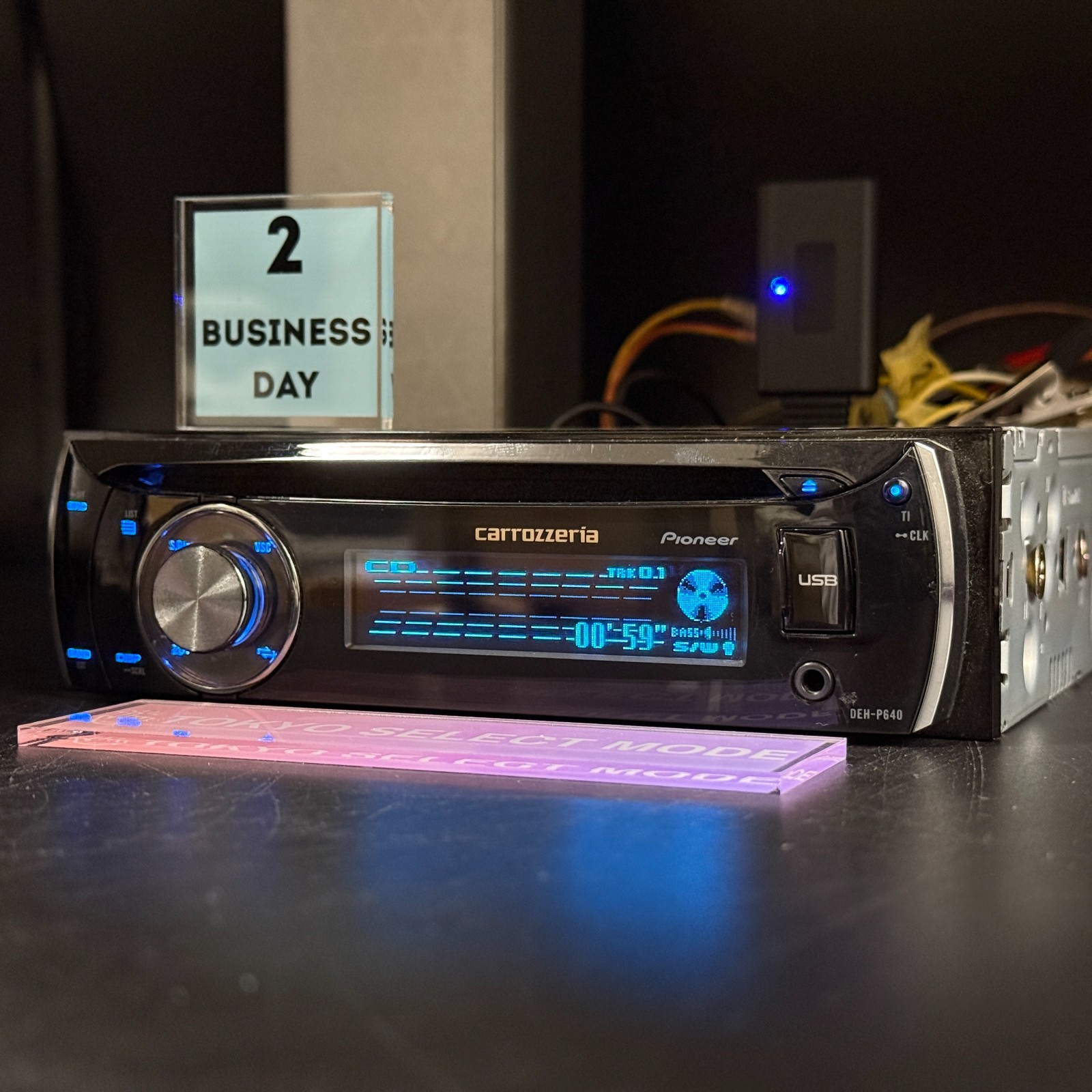 Pioneer Carrozzeria DEH-P640 1DIN Car Audio CD USB Added Bluetooth Tested Stock