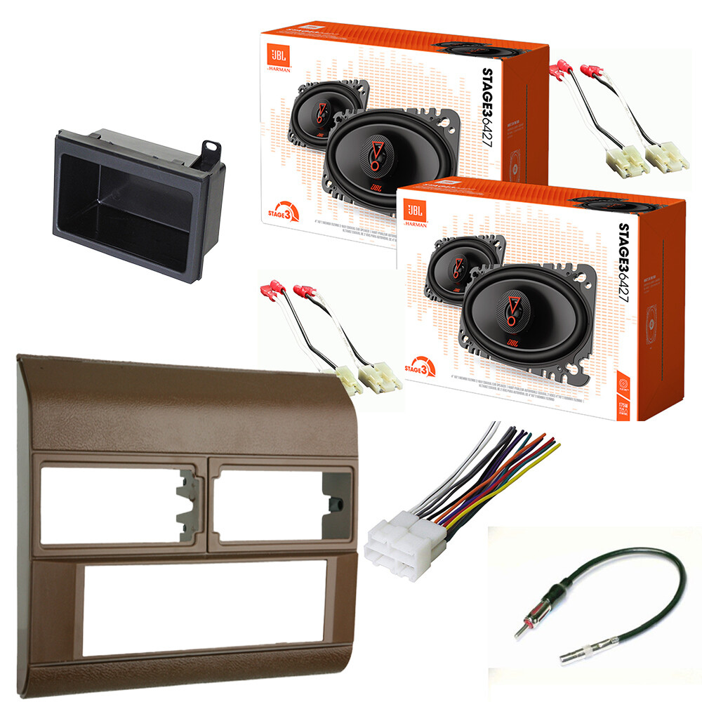 JBL 4×6″ Speakers + Double DIN Radio Install kit For 1988-94 C/K 1500 (BEIGE)