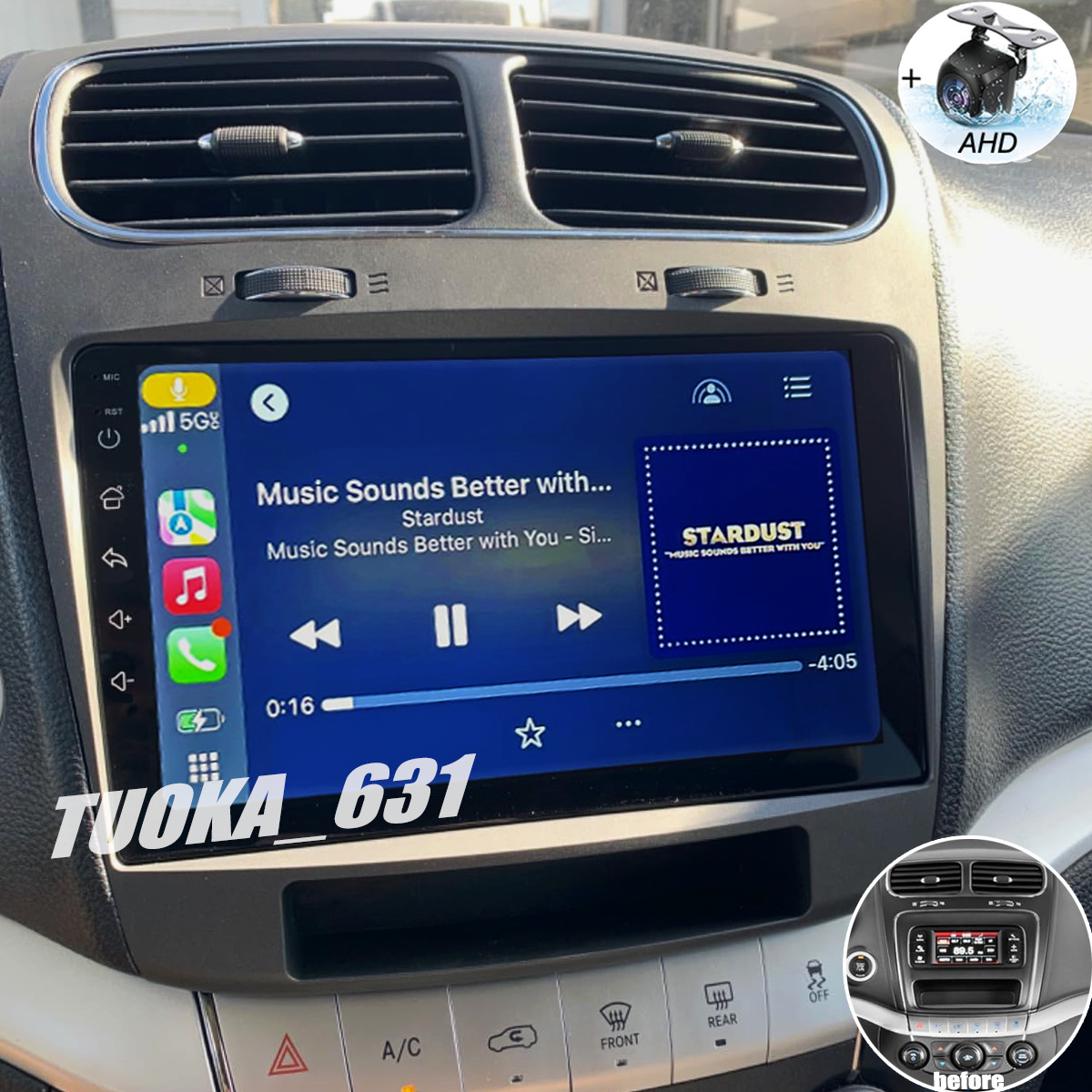 For 12-19 Dodge Journey Car Stereo Radio Player GPS Navi Android 13 Carplay