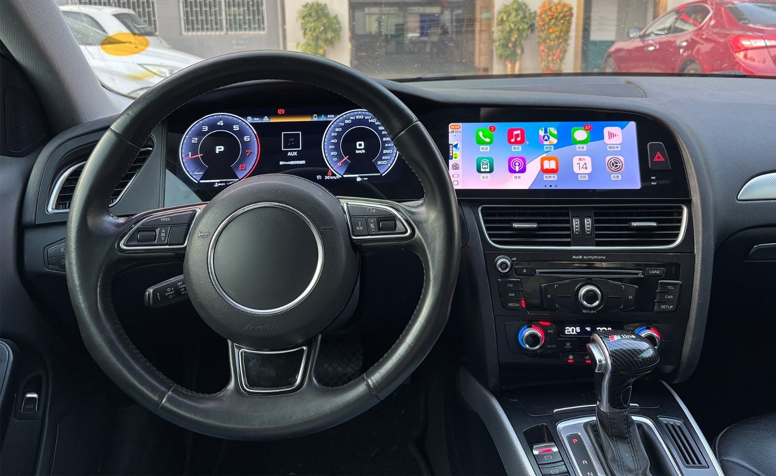12.3″+10.25″ Dual Screen Android Radio CarPlay GPS 4+64GB For Audi A4 2009-2016