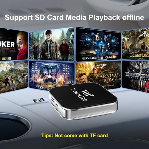 Wireless CarPlay 8 Core Auto Multimedia Video Box, 4G Cellular 4GB+64GB, Built