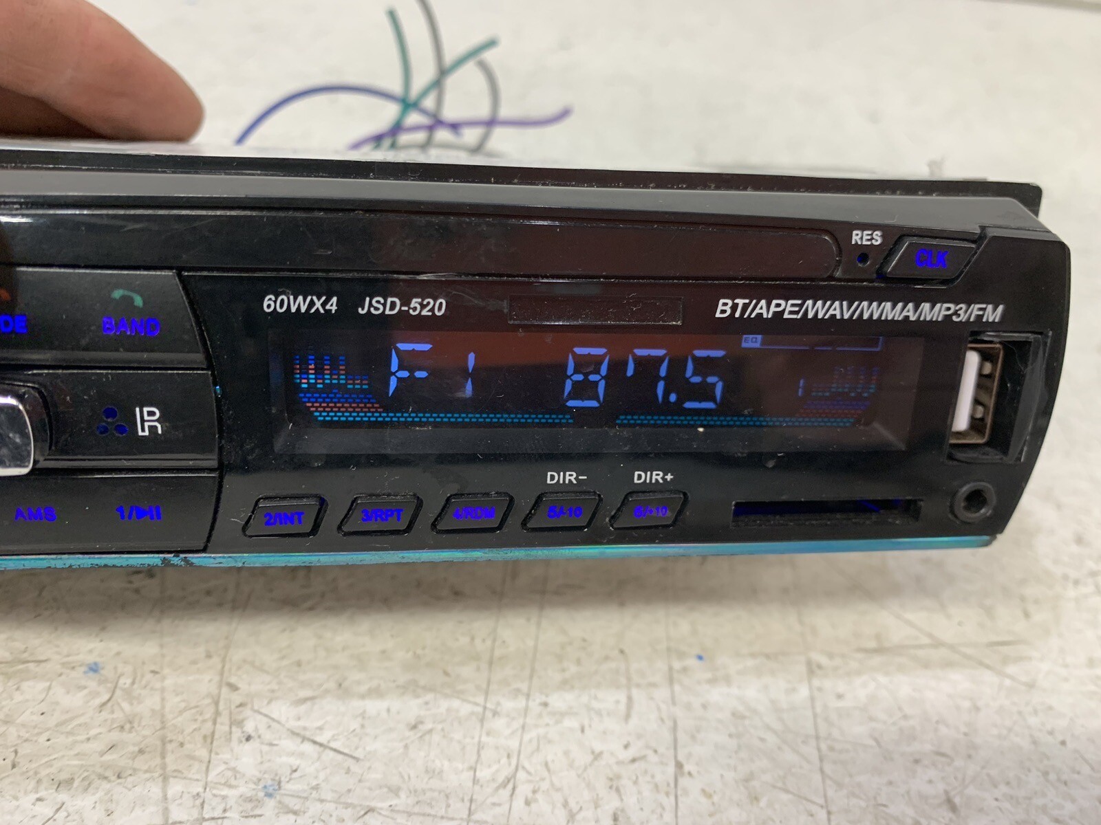 JSD-520 radio stereo USB AUX Digital Media Receiver head unit single din tested