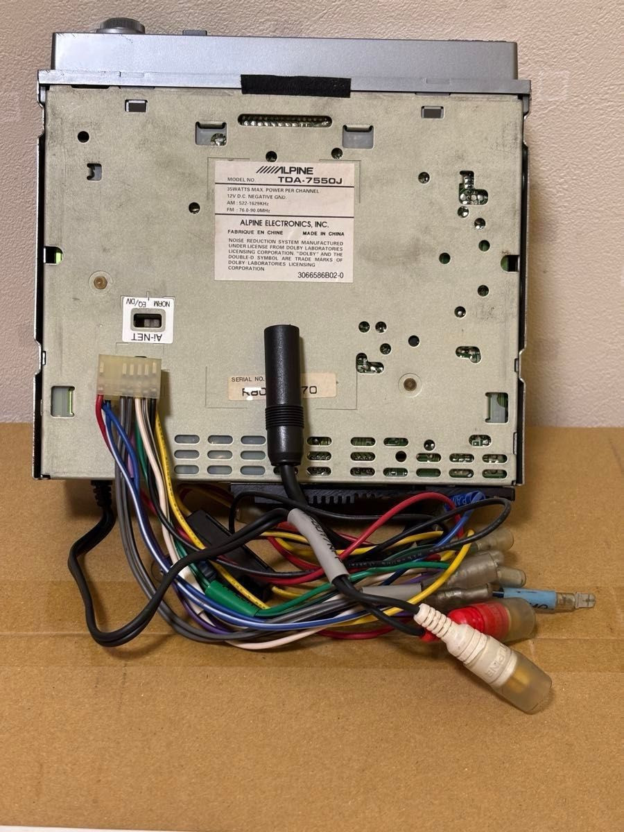 ALPINE TDA-7550J 1DIN Car Audio Cassette Deck Receiver Tested Working Rare