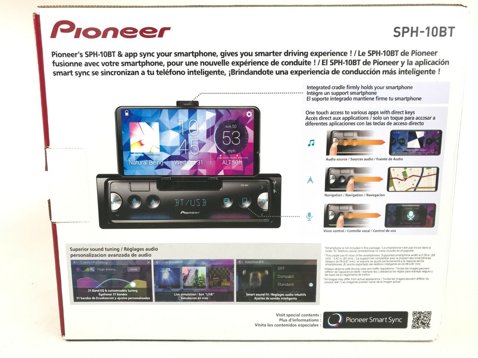 Pioneer SPH-10BT Bluetooth Media Android iPhone Alexa AM FM Radio USB 2 RCA OUT