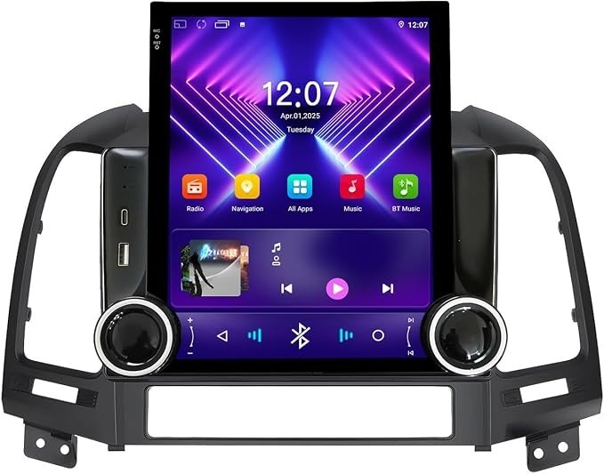 [8 Core 6G+128G] Android 15 Car Stereo for Hyundai Santa Fe 2006-2012 with Wirel