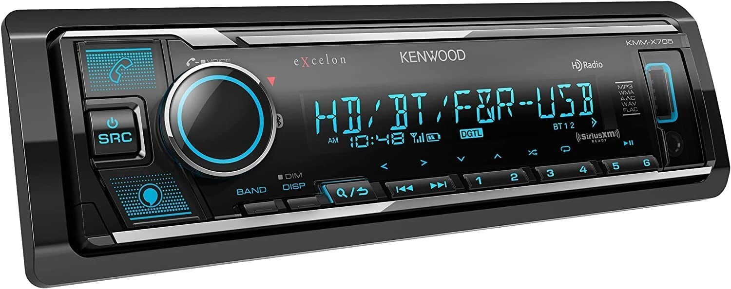 Kenwood Excelon KMM-X705 Single-Din Digital Media Receiver w/SiriusXM Tuner