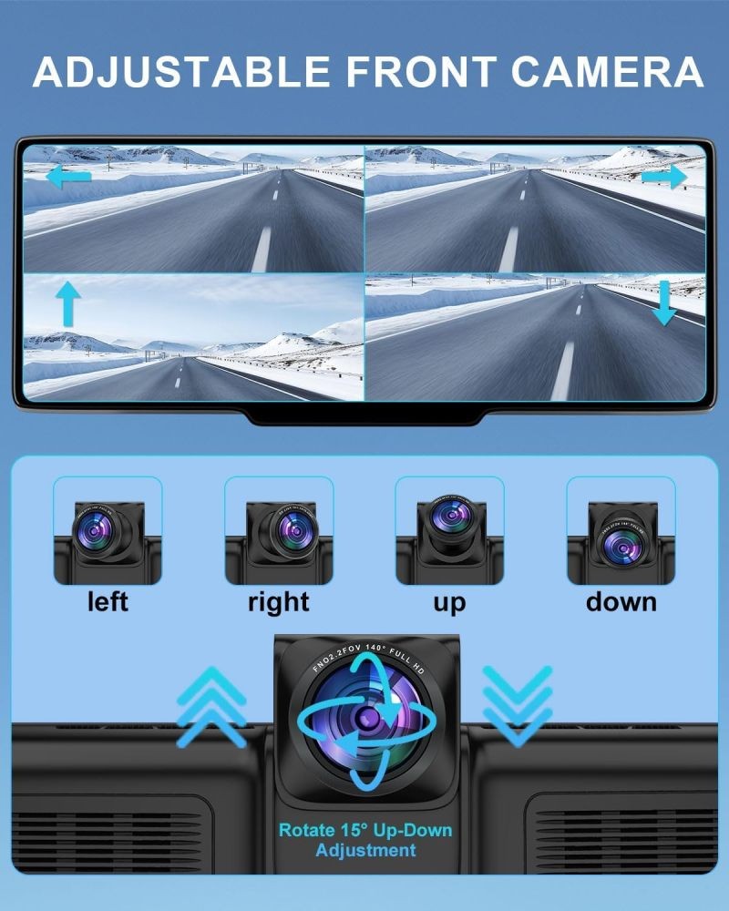 10.26″ Wireless Carplay Multimedia Smart Screen Player Android 15 Navi GPS CAM