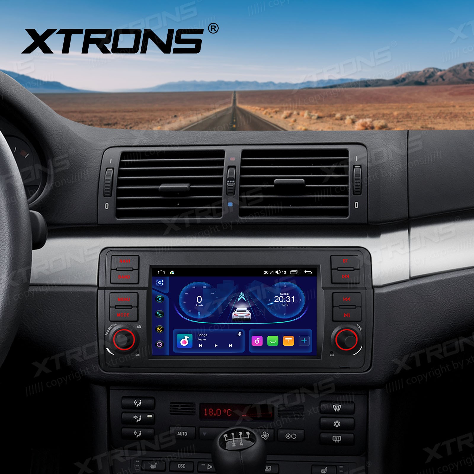 for BMW E46 325i 330i Android 14 Car Radio 7″ IPS Octa Core Wireless CarPlay 64G
