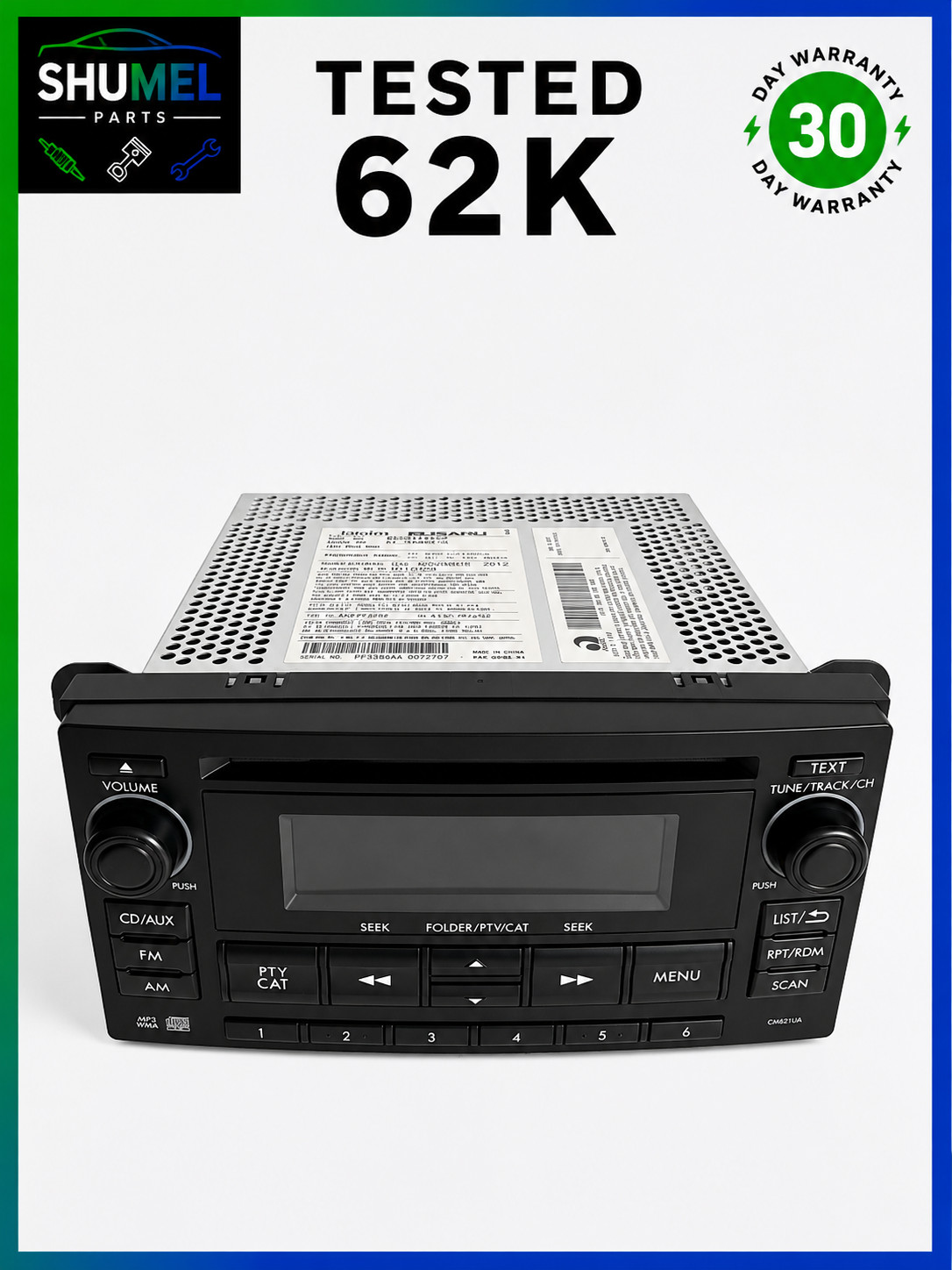 **Genuine OEM 2012-2014 Subaru Impreza XV Crosstrek AM/FM CD Radio Receiver Clar