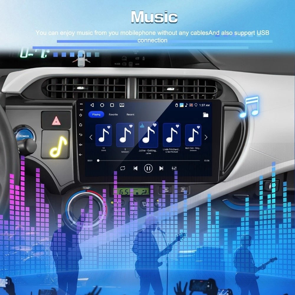 Android 15 Apple Carplay Car Stereo Radio For Toyota Prius C 2012-2014 GPS Navi