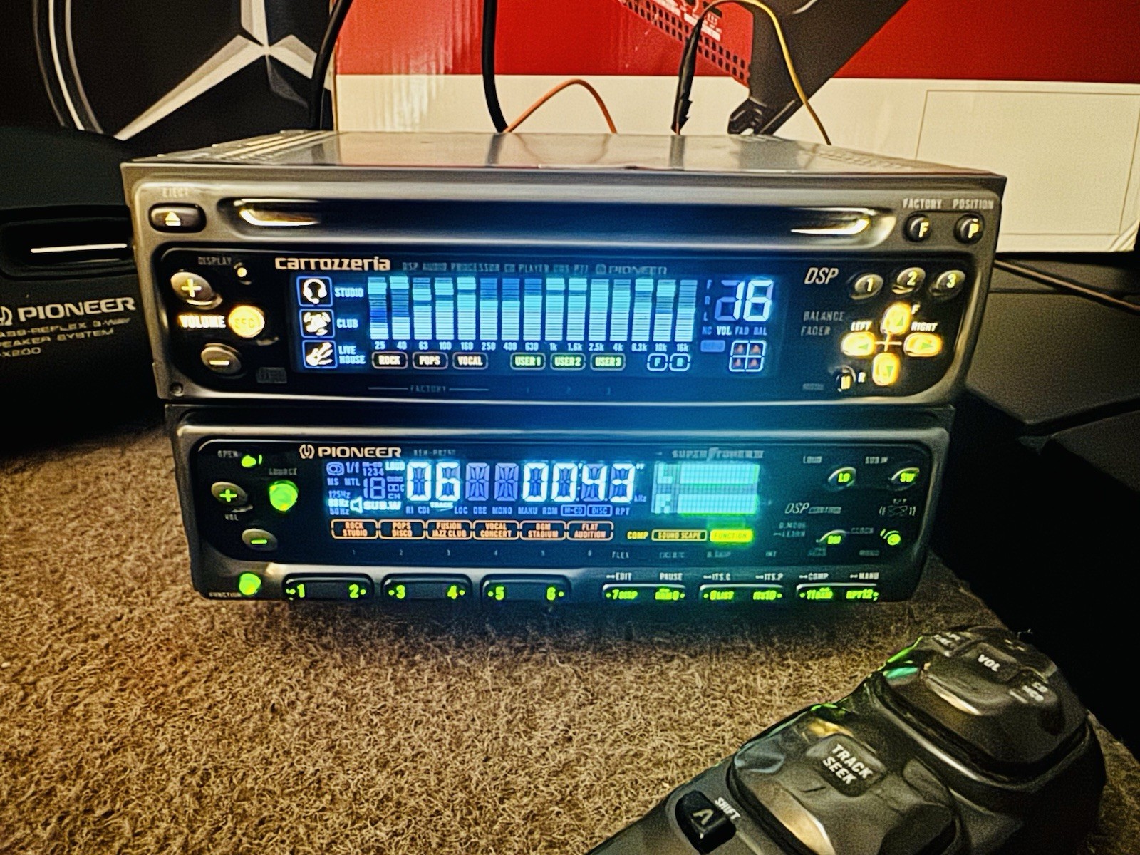 PIONEER CARROZZERIA KEH-P8250 Cassette & CDS-P77 DSP Audio Processor & GM-A4704
