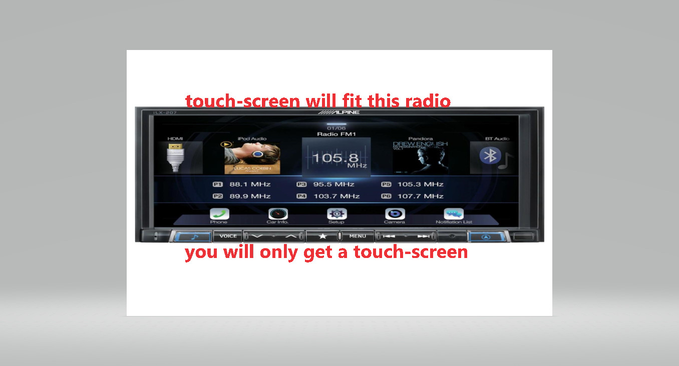 ALPINE Navigation RADIO 7″ REPLACEMENT Digitizer TOUCH-SCREEN GLASS ILX-207