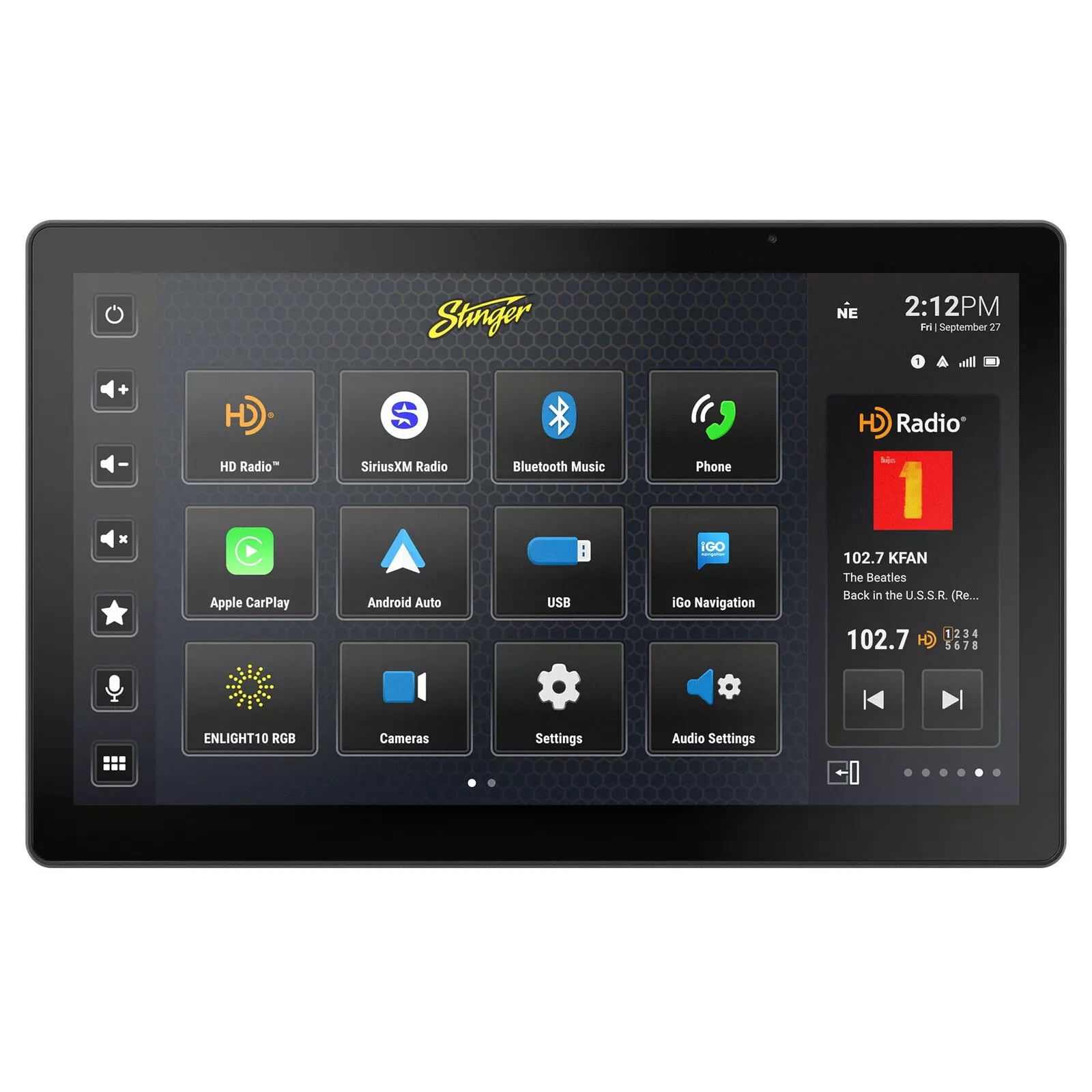Stinger IX212 12.8″ Floating Multimedia Display System Car Wireless Carplay BT