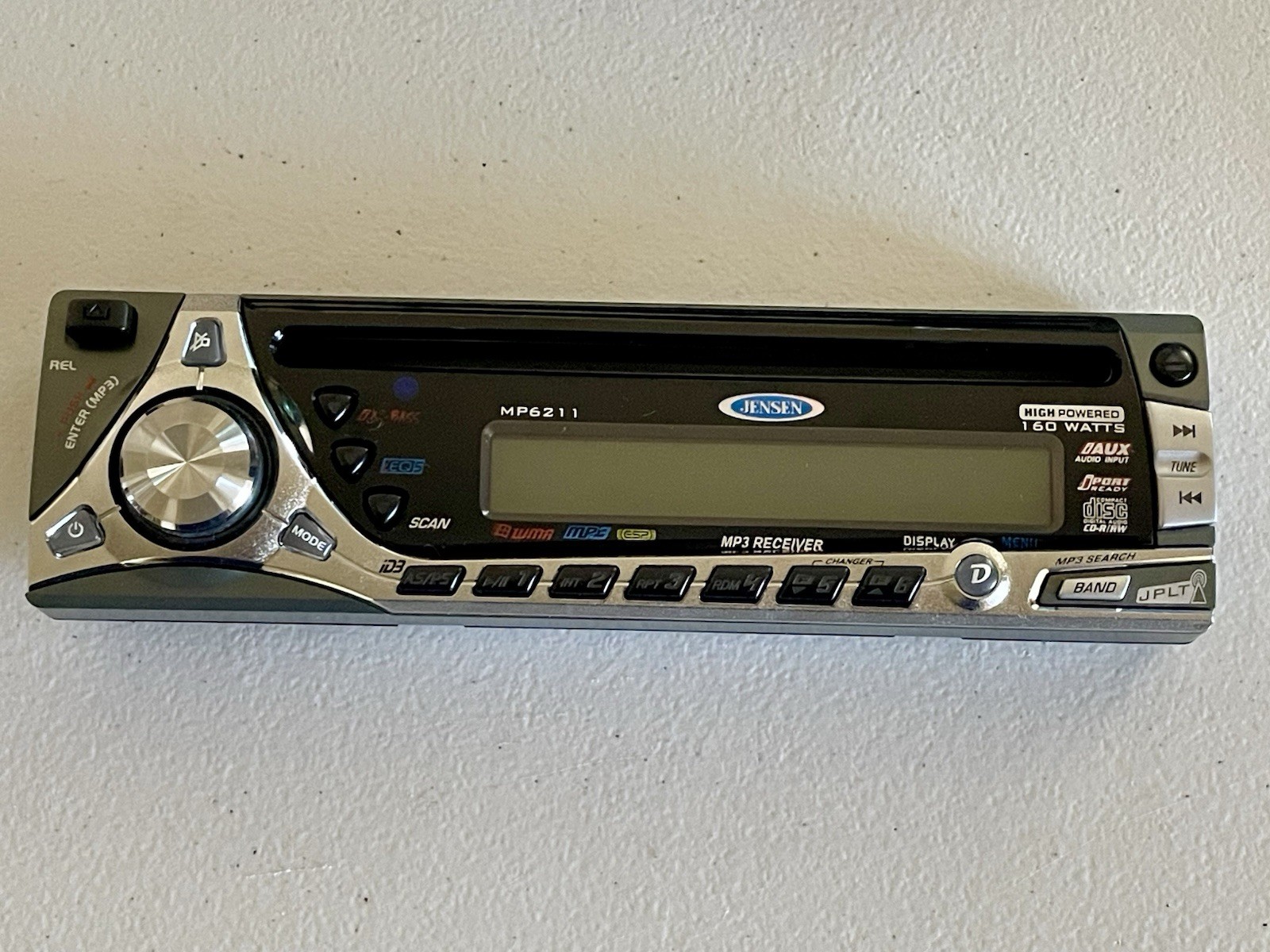 JENSEN MP6211 CAR CD AM/FM/CD MP3 RECEIVER FACEPLATE ONLY