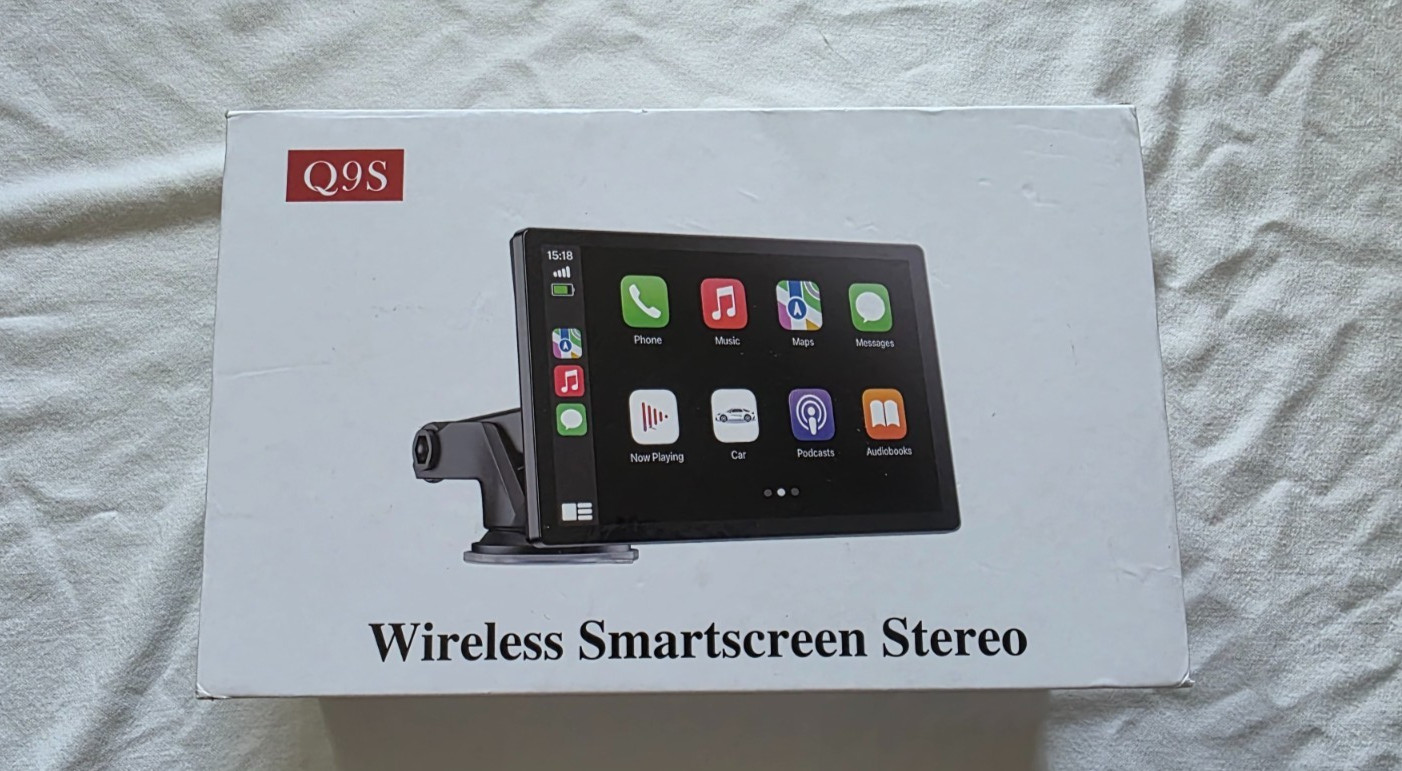 New Q9S Wireless Smartscreen Stereo CarPlay Android Auto Bluetooth Car Display