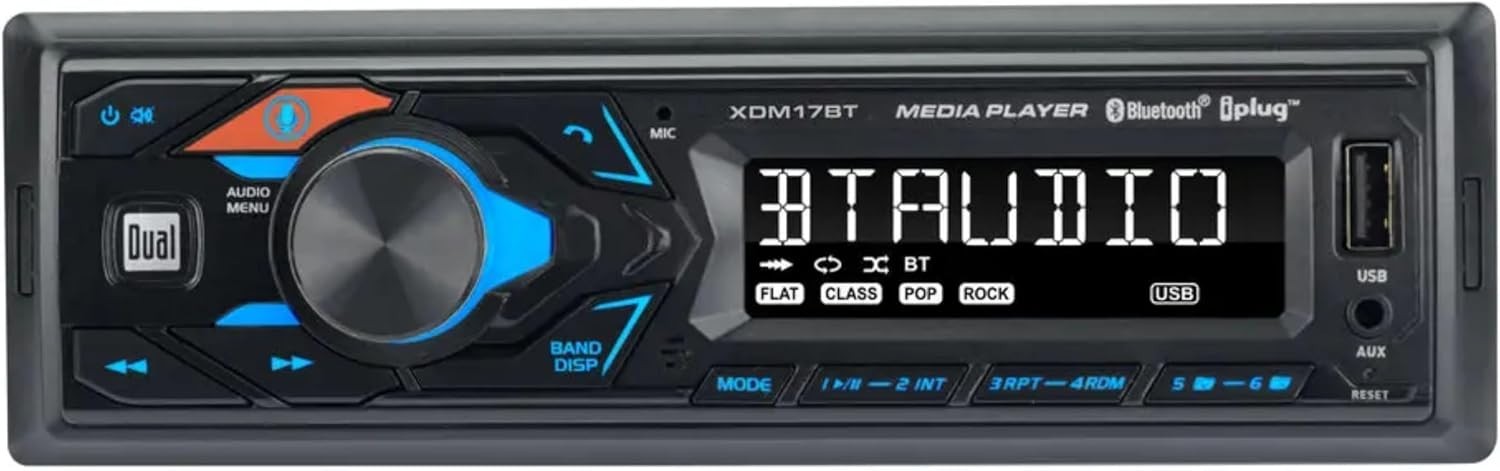 Dual XDM17BT Multimedia Car Audio Receiver Bluetooth Stereo Head Unit Radio USB