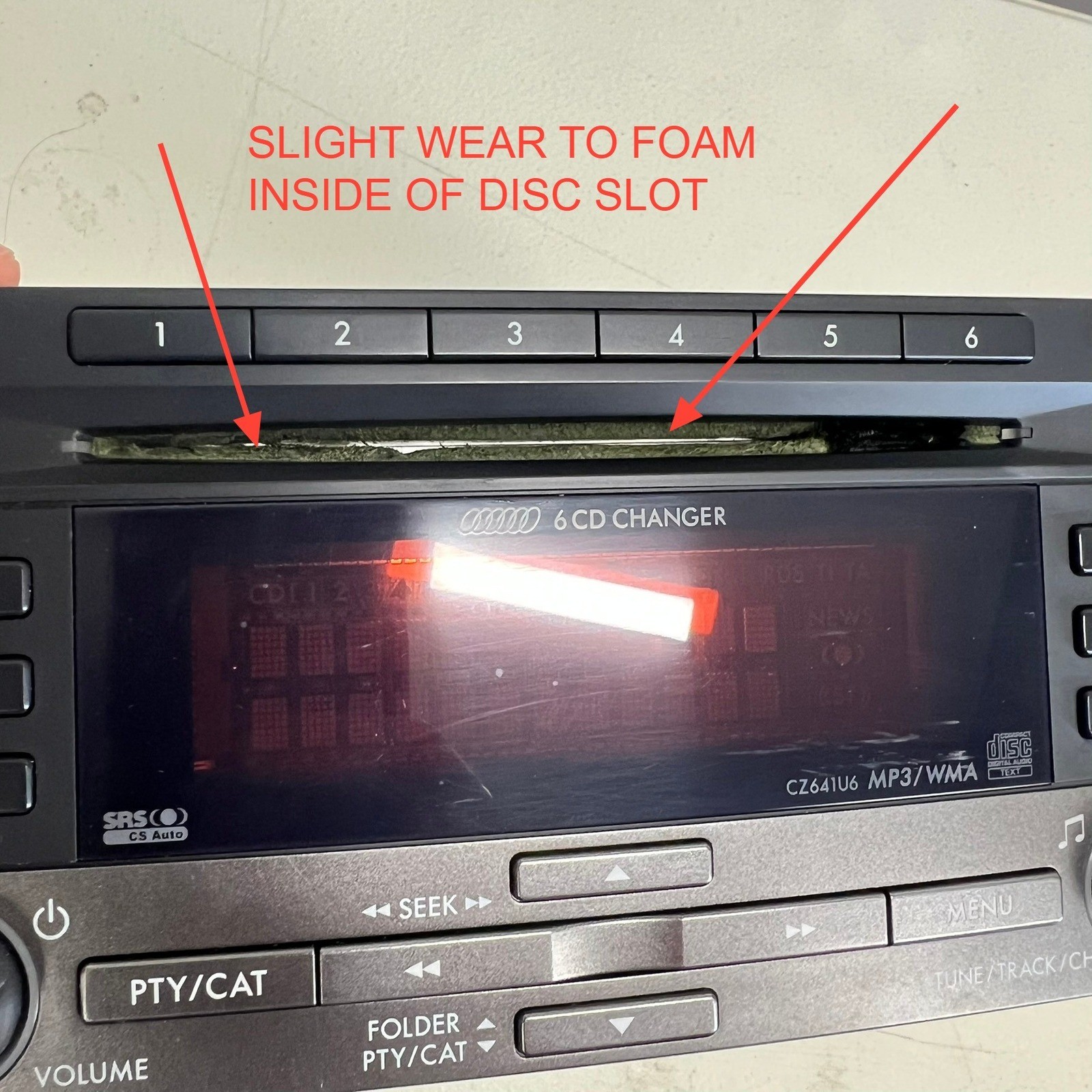 Subaru Clarion 6 CD Changer MP3 WMA Radio Head Unit 86201FG642 PF-2950A-C