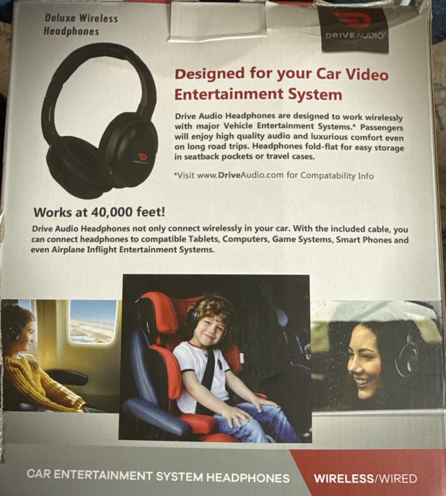 Drive Audio Wireless Headphones for Car Video Entertainment Ford Lincoln Mazda