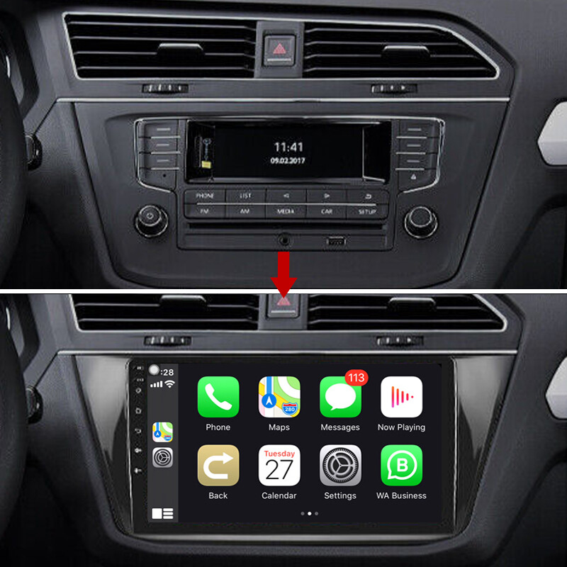 For 2017-2020 VW Volkswagen Tiguan Car Radio Stereo CarPlay Android 12 GPS