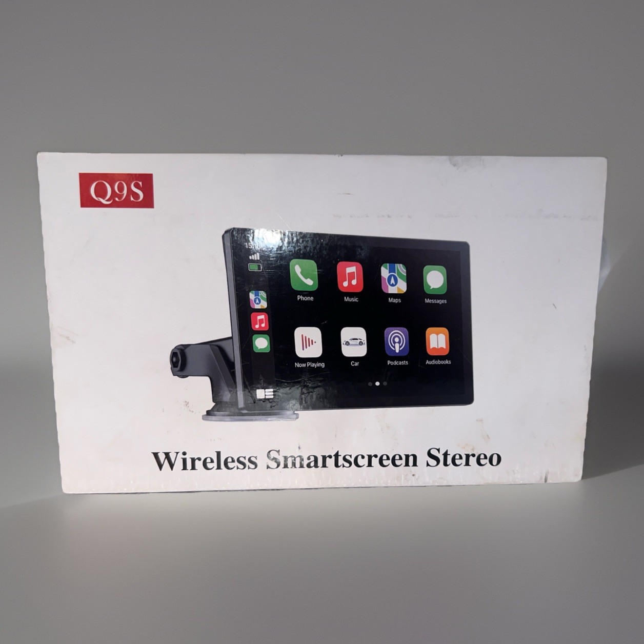 Q9S Wireless 9” Smartscreen Stereo CarPlay Android Auto Bluetooth Car Display