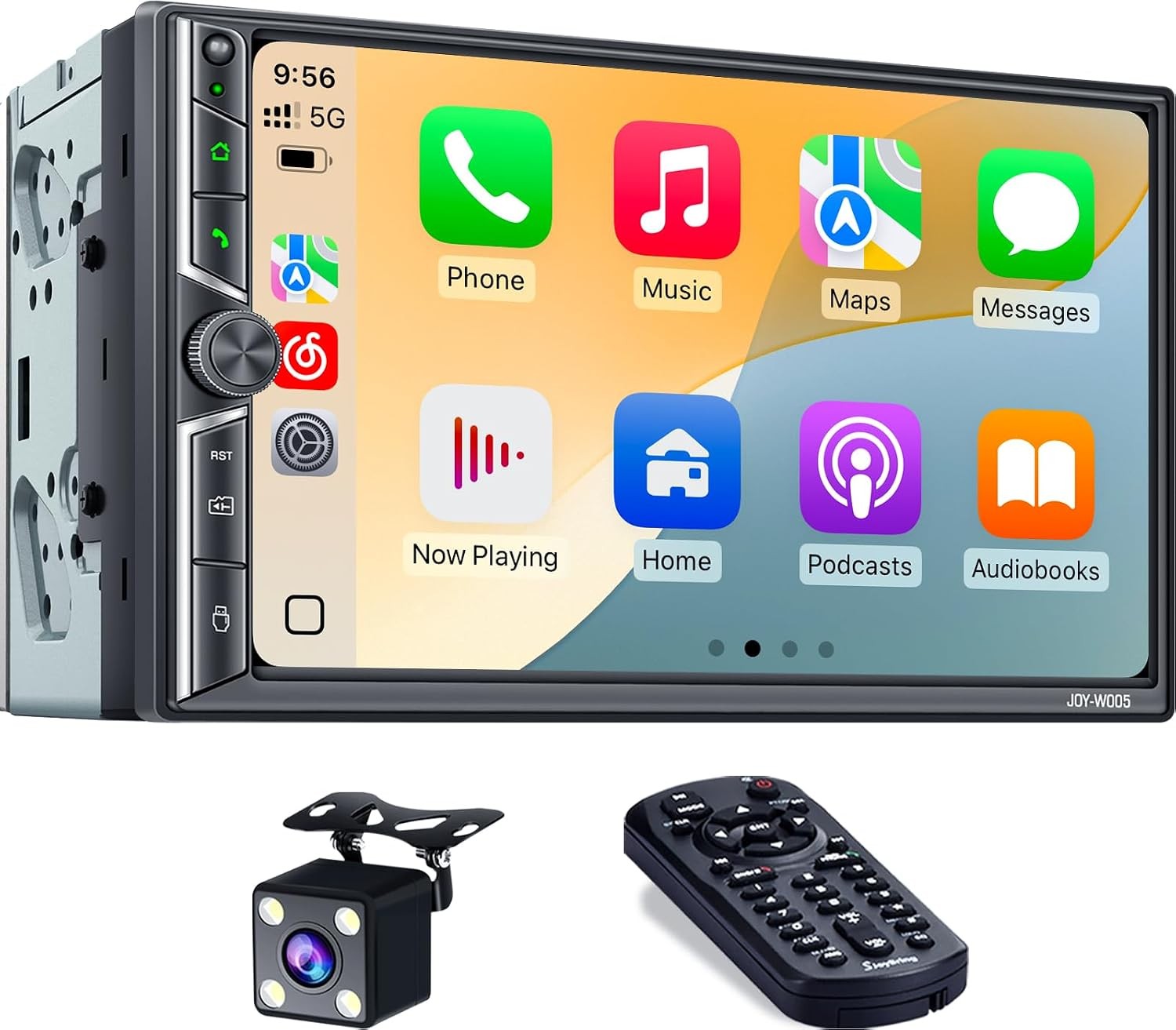 7-Inch Double DIN Car Stereo with Wireless CarPlay/Android Auto Bluetooth FM/AM