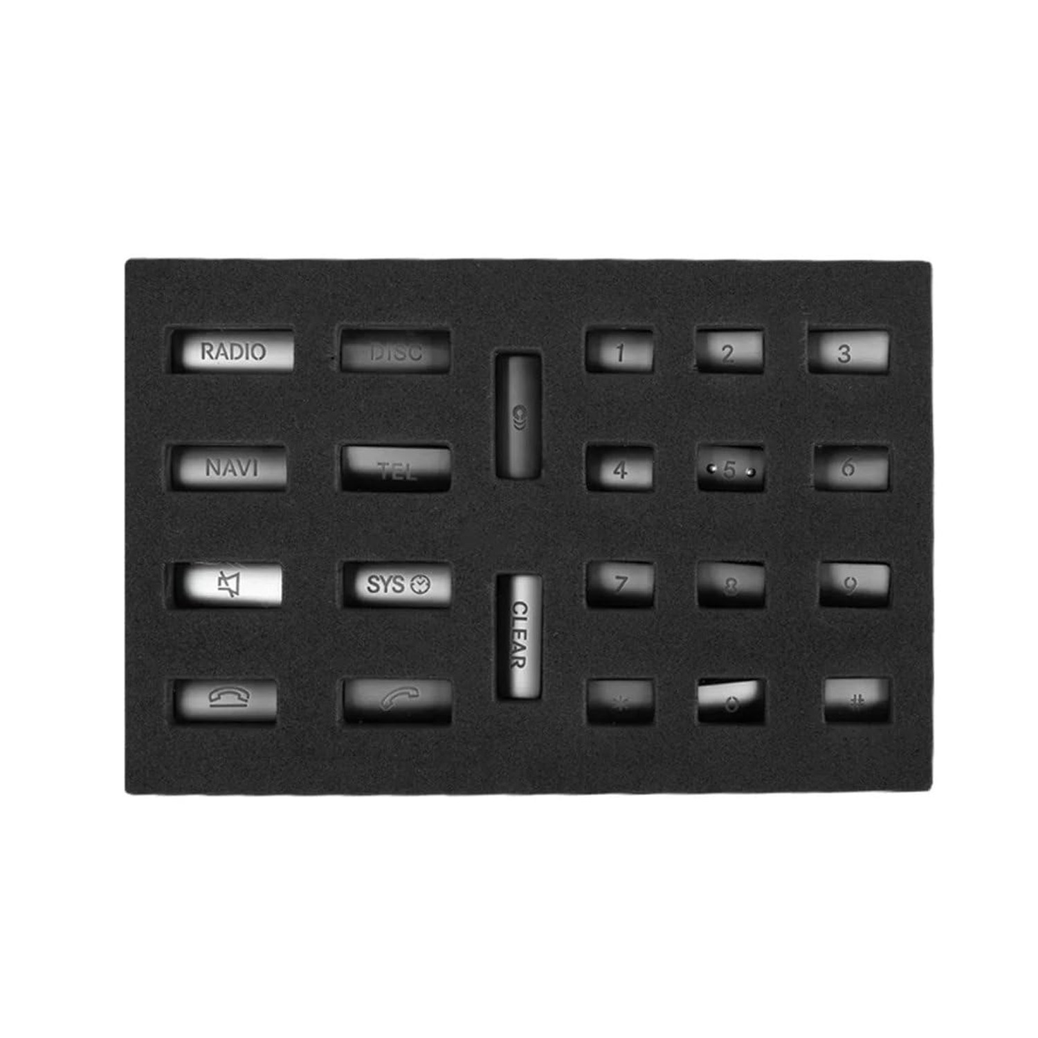 22Pcs Center Console Radio CD Pannel Numbers Button Cover Stickers Set for Me…