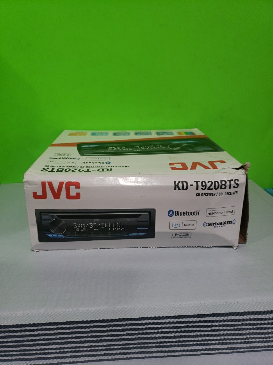 NIB JVC KD-T920BTS 1-DIN, AM/FM/CD Car Audio Receiver w/ Bluetooth USB Open Box