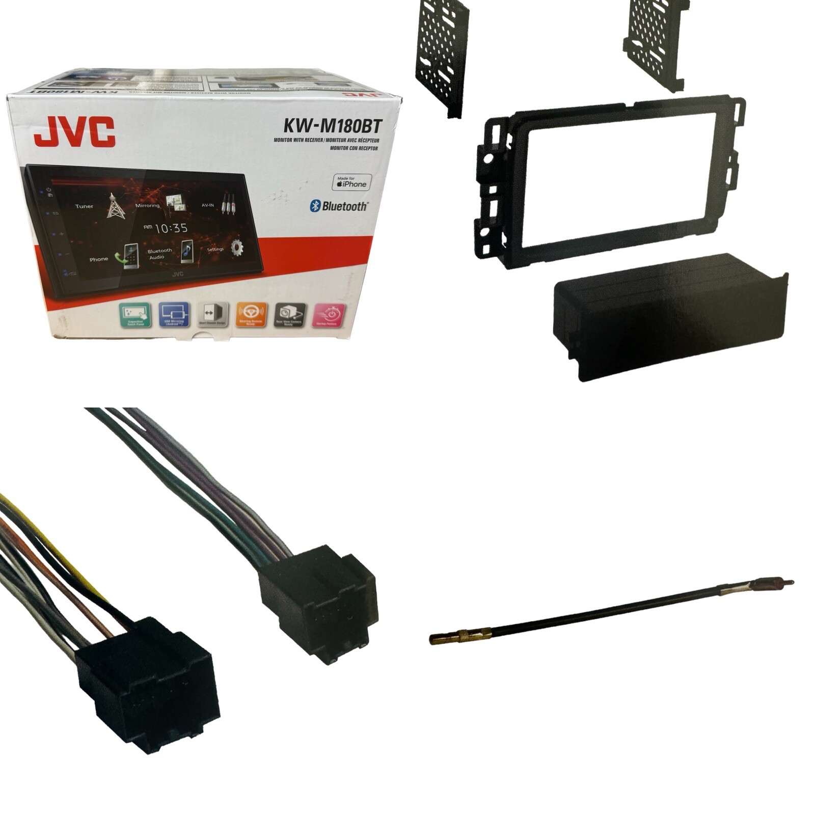 2Din Jvc Package car stereo dash radio kit Bluetooth for Buick ENCLAVE 2013-2016