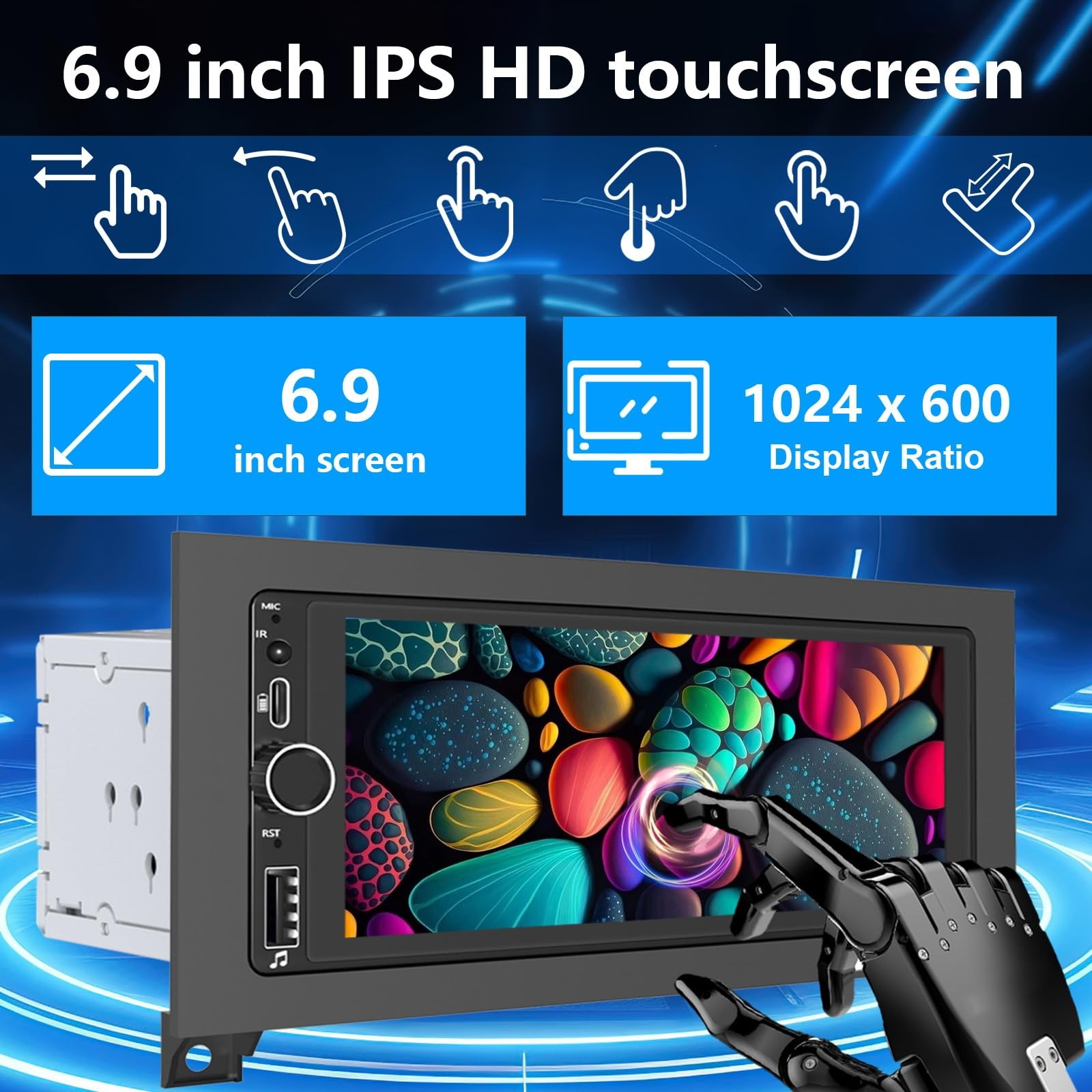 Car Radio Stereo for Dodge Ram Dakota Caravan – Wireless CarPlay & Android Auto