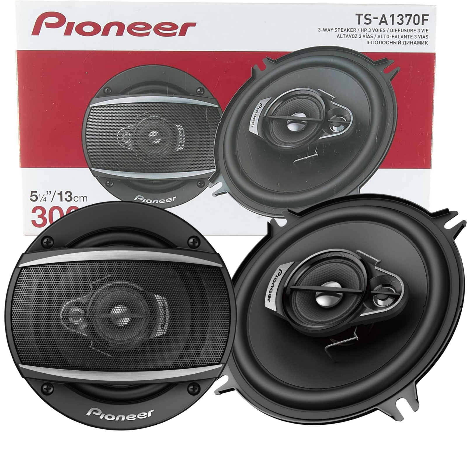 Pair Pioneer TS-A1370F 150 Watts 5.25″ 3-Way Coaxial Car Audio Speakers 5-1/4″