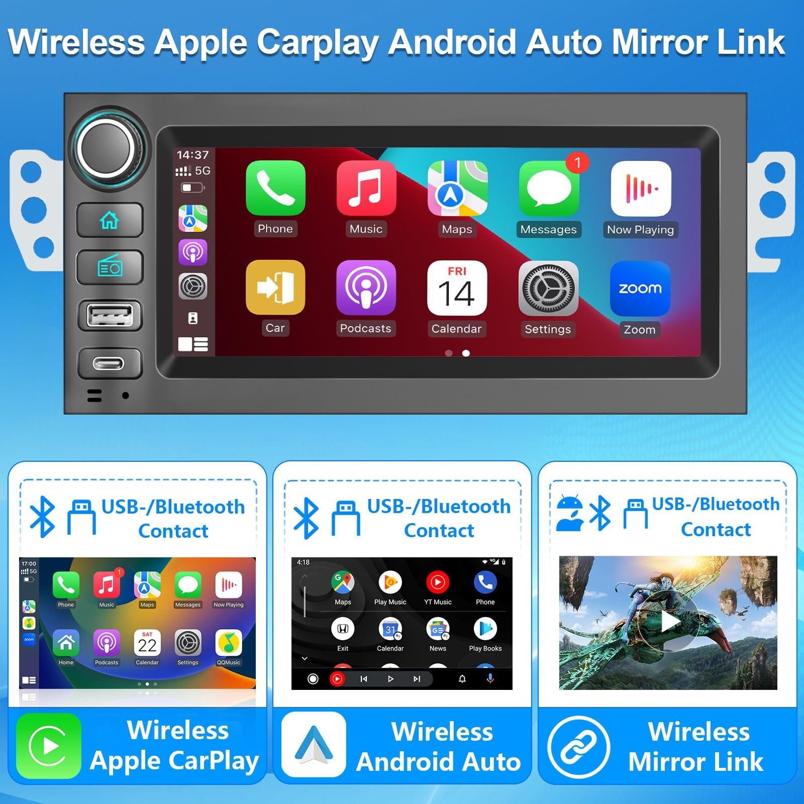 Plug & Play Car Radio for Chevy Camaro S10 Blazer 6.9″ Touch Screen Bluetooth