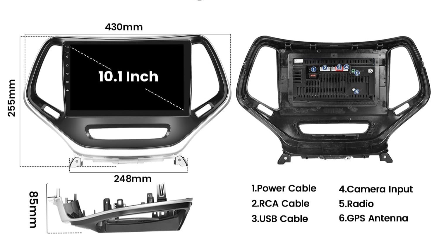 [2+64G] Android 13 Car Radio for Jeep Cherokee 2013-2018, 10.1 Inch Touchscre…