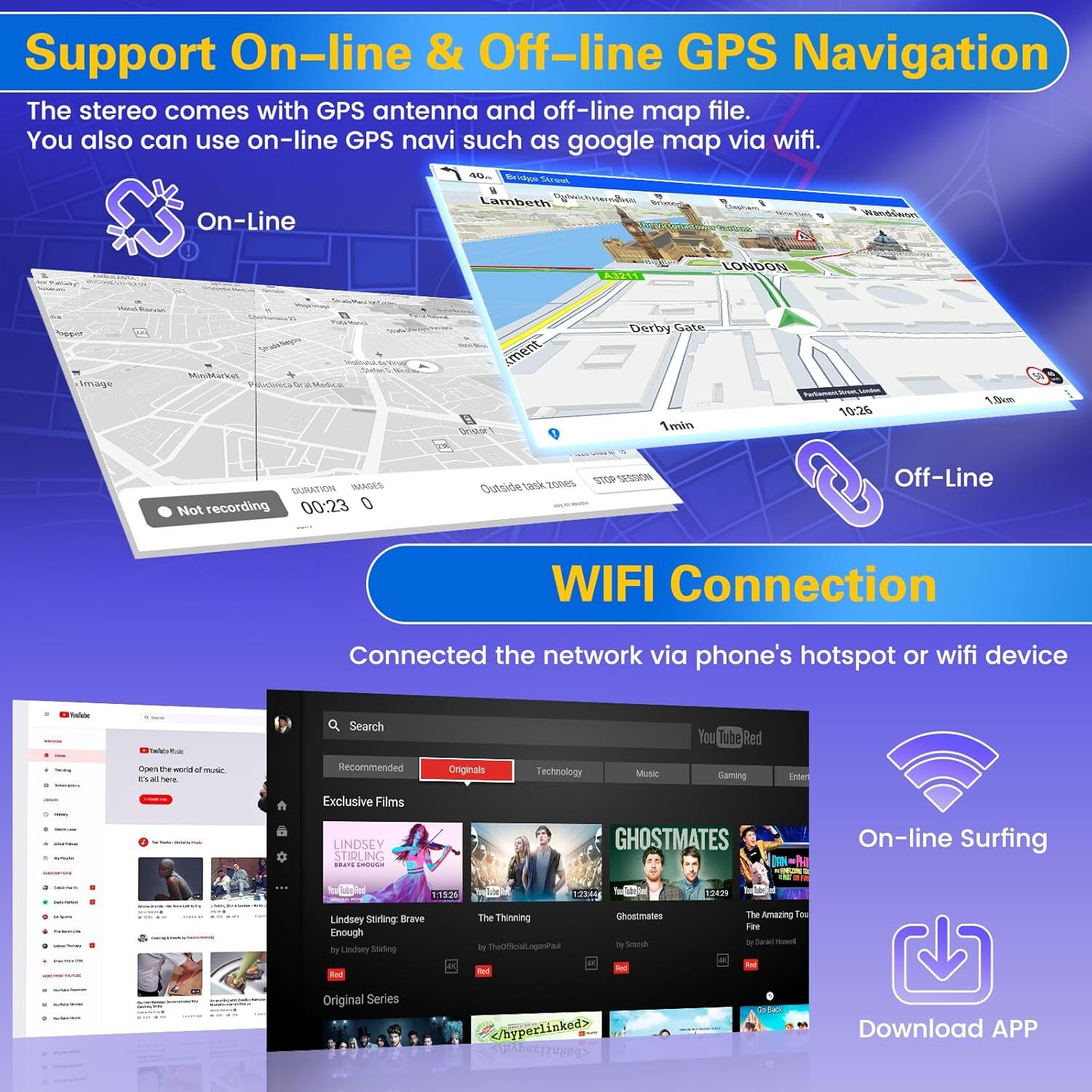 For Chevrolet Camaro 2010-2015 Android 13 CarPlay Car Stereo GPS Navi Radio