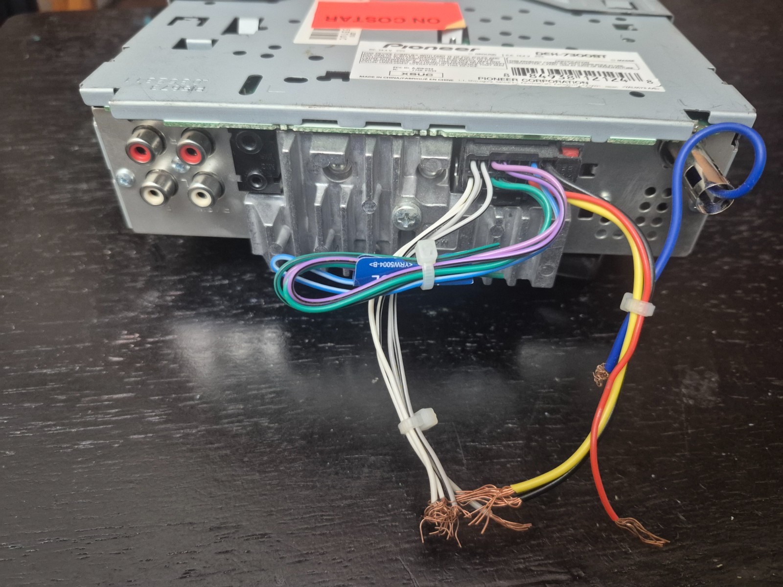 PIONERR DEH-7300BT CD PLAYER IN DASH RECEIVER UNTESTED