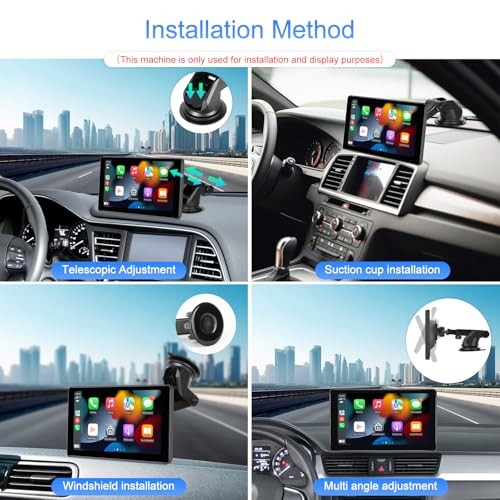 Suction Cup Bracket for 6.8/7/9/9.3/10.26 inch Portable Car Stereo Radio,