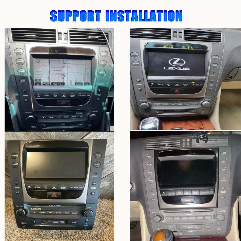 12.1″ Tesla Style Car Gps Navigation Radio For Lexus Gs Gs300 Gs350 2004-2011