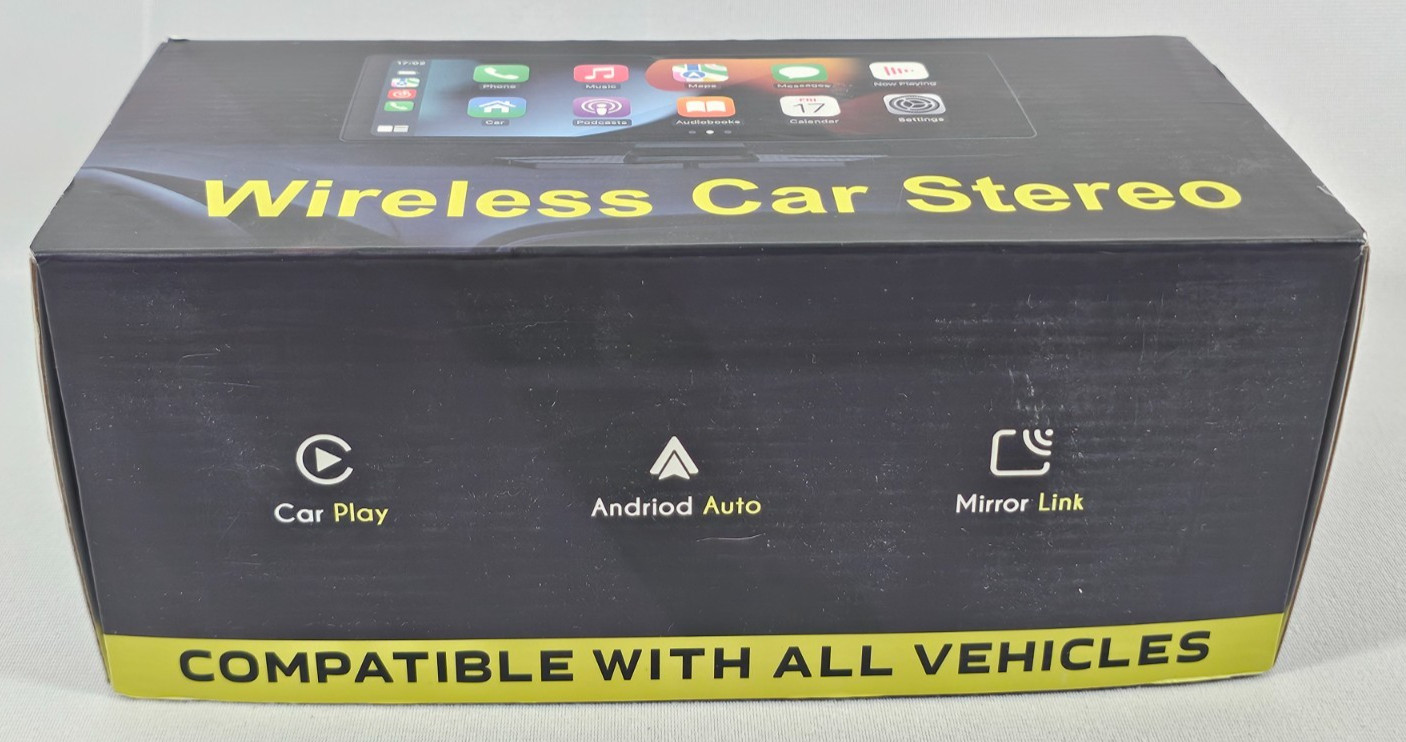 10″ Portable Car Stereo Dash Cam Bluetooth CarPlay Android Auto Touchscreen WiFi