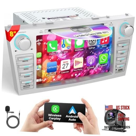 Car Radio for Camry 2006-2011 with CD/DVD Player- CarPlay & For Camry 2006-2011