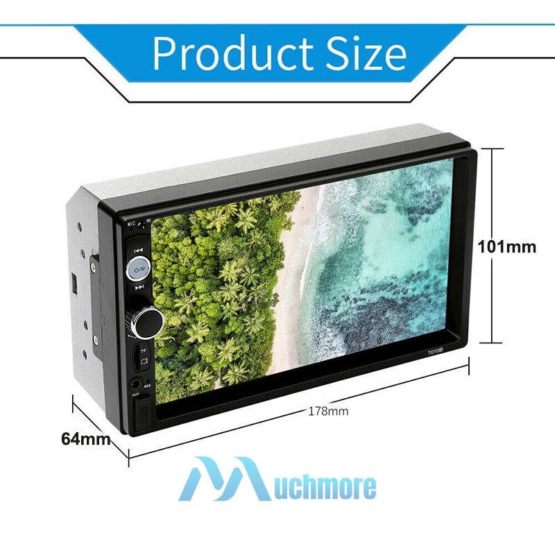 7” Double 2 Din Touch Screen Car Stereo Radio MP5 BT Android/IOS Carplay+Camera