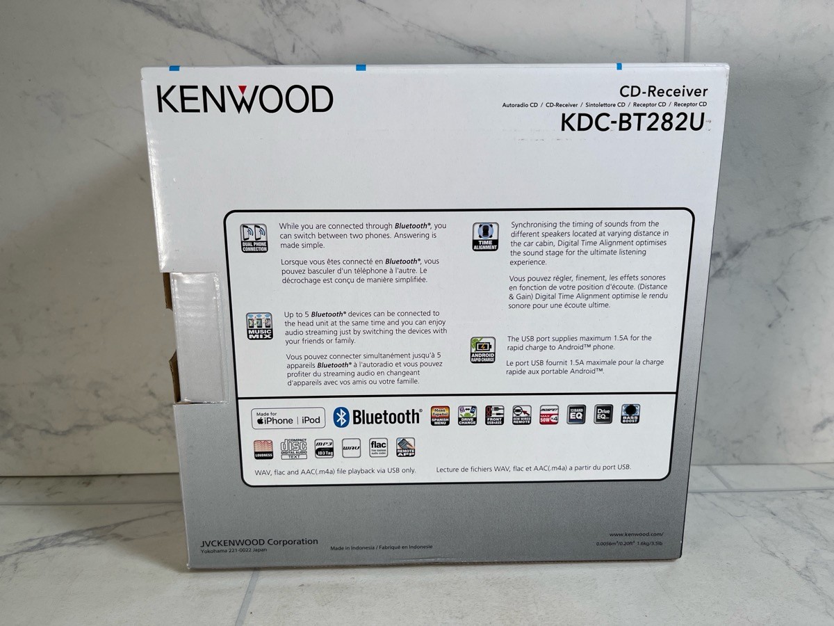Kenwood KDC-BT282U Single-DIN Bluetooth CD Receiver With USB (A1G011644)