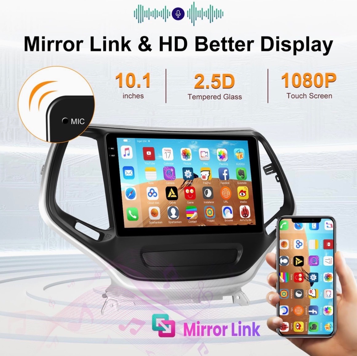 Car Stereo Radio For Jeep Grand Cherokee 2013-2018 Android WiFi 10inch 4+128GB