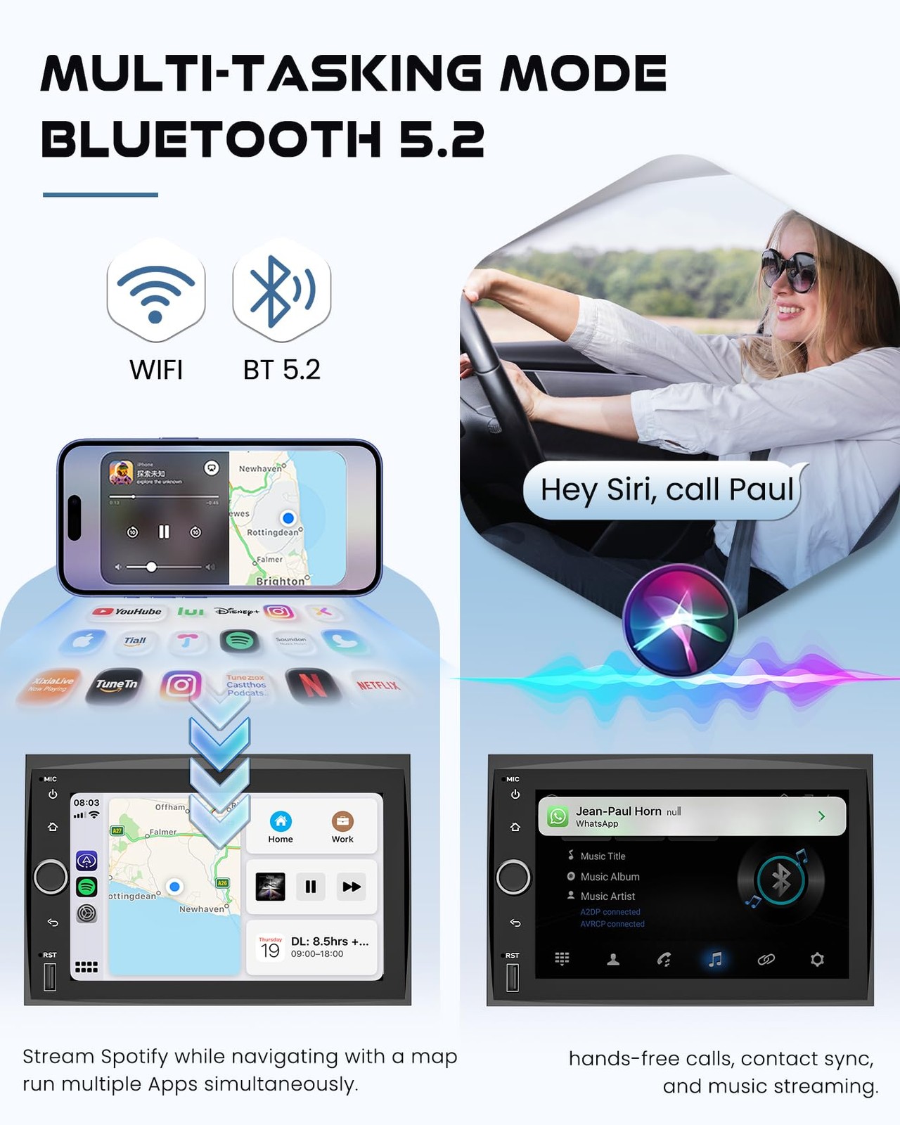 8-core+64G Car Radio for Ford F150/F250/F350 2004-2014, 7 Inch QLED Touchscre…