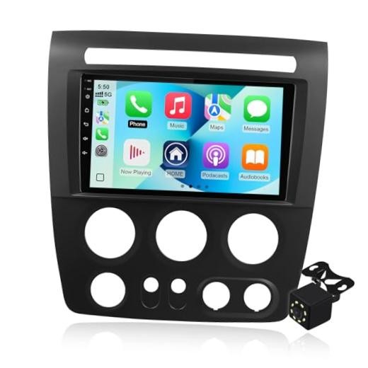 4Core+64G Android 14 Double Din Car Radio Stereo for Hummer H3 2005-2010