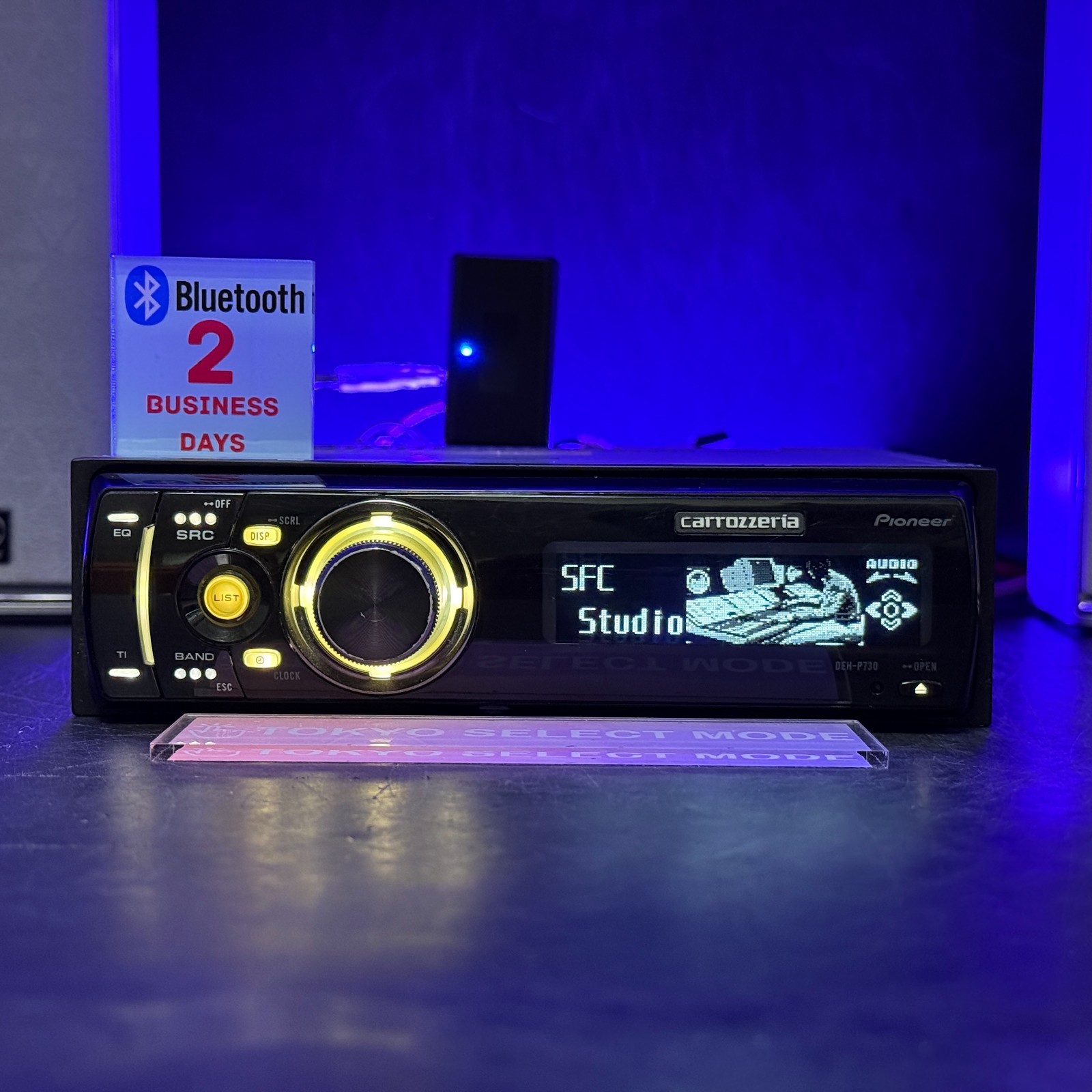Pioneer Carrozzeria DEH-P730 Car Audio Added Bluetooth 1DIN Dolphin Display JDM