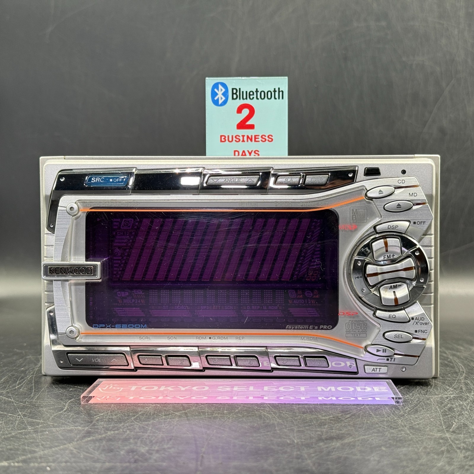 Kenwood DPX-6200M 2DIN CD MD Car Audio Added Bluetooth JDM DSP Tested In Stock